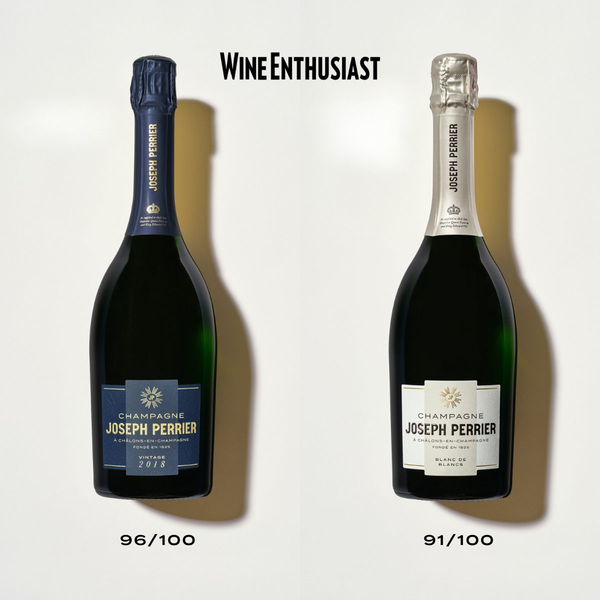 Champagne Joseph Perrier awarded by Wine Enthusiast: 96/100 for
